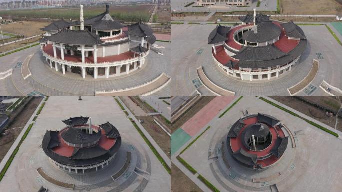 4K-原素材-天津霍元甲纪念馆航拍