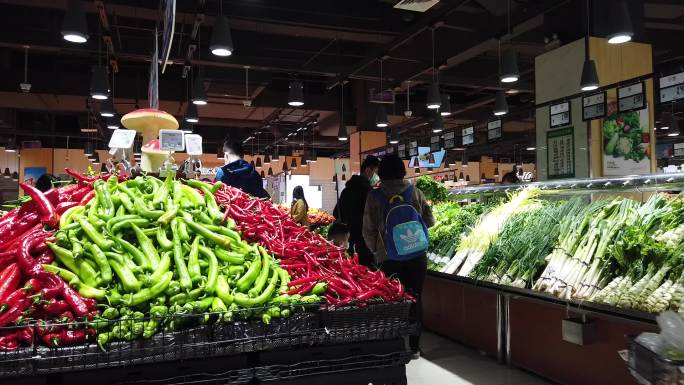 超市购物蔬菜生鲜日用消费品商品