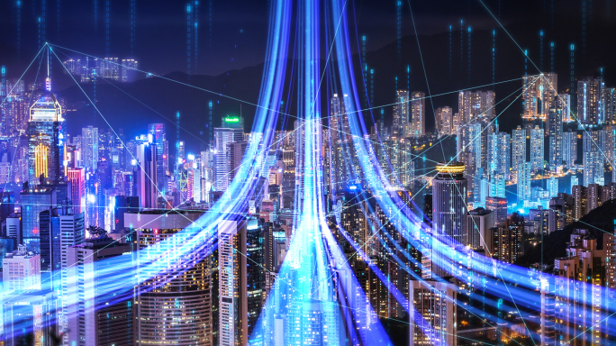 原创2k科技城市光线粒子香港模板