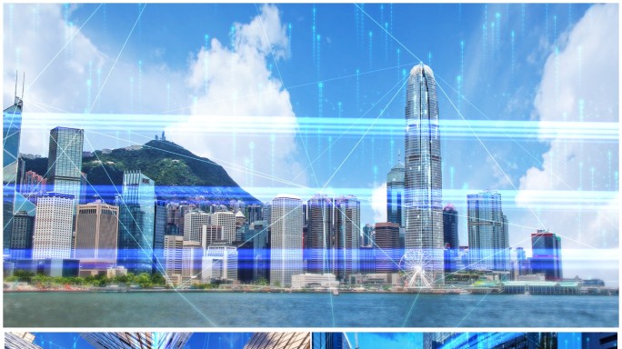 原创2k科技城市光线粒子香港模板