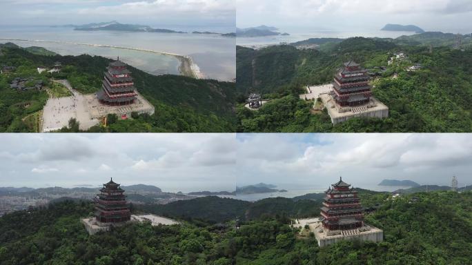 洞头望海楼环绕航拍