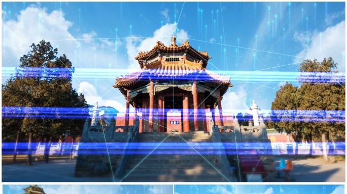 原创2k科技城市光线粒子郑州模板