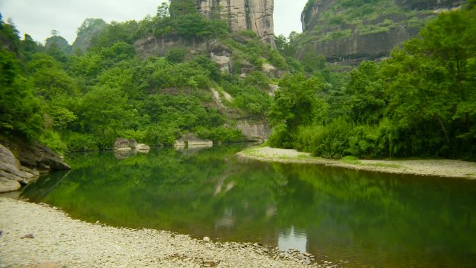 武夷山玉女峰大王峰优美山水大自然意境风景