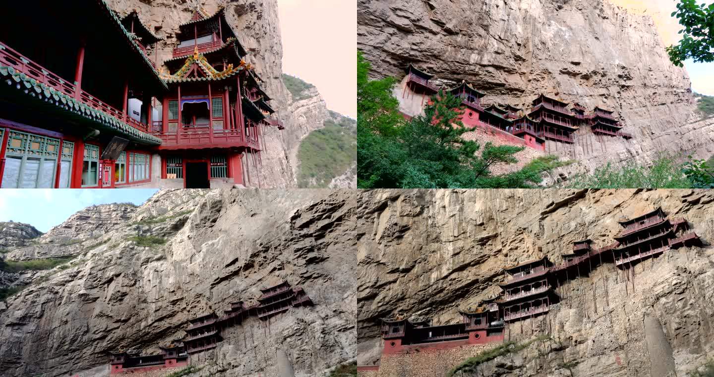 4K山西大同恒山悬空寺