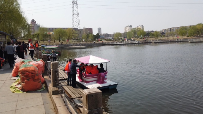 辽中蒲河湿地公园划船