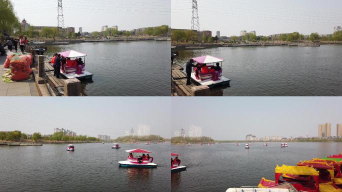 辽中蒲河湿地公园划船