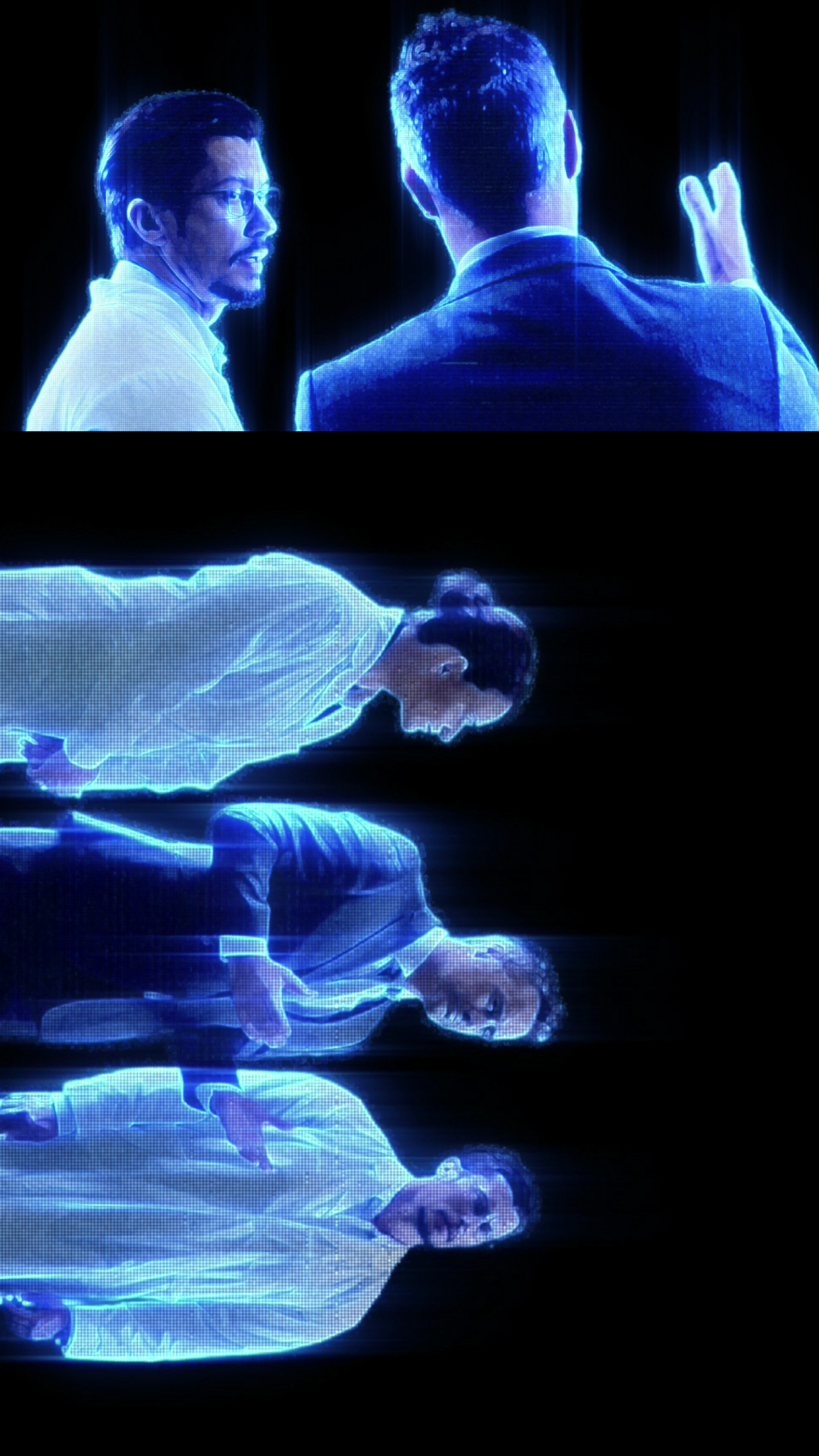 呈现全息人物 工程用的是图片  可以放入一个视频 呈现全息投影效果