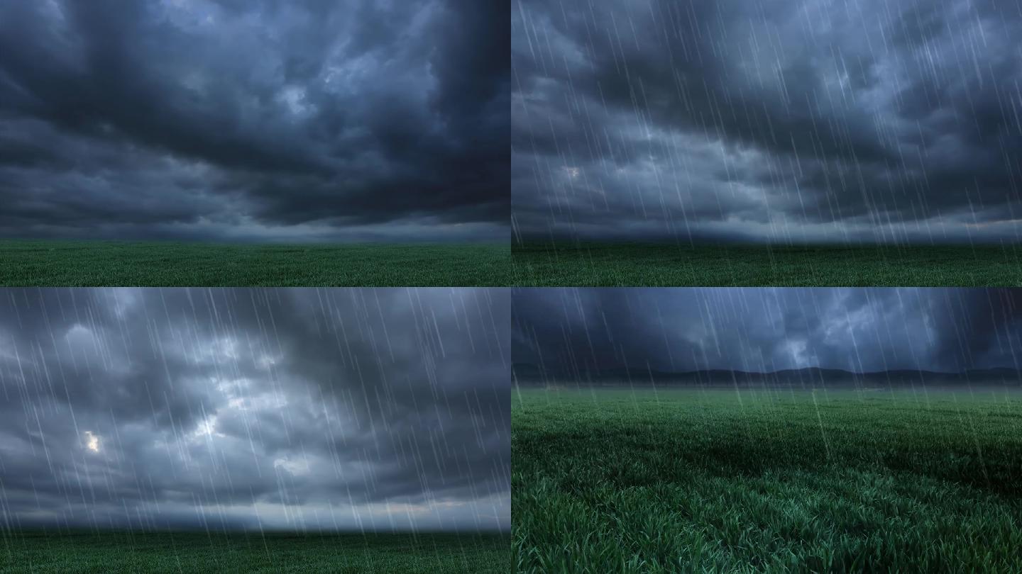 田野狂风雷暴雨