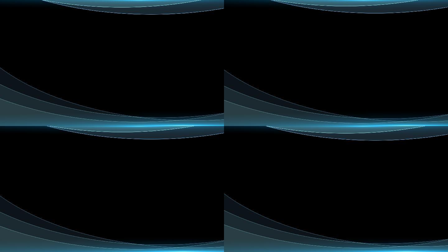 4K蓝色线条边框通道循环视频遮罩