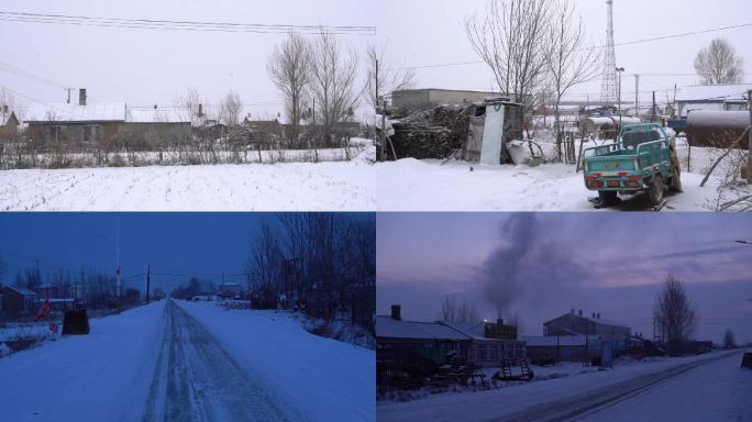 东北宁静的雪景