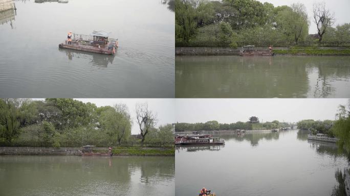 护城河水治理清洁水面4K视频素材