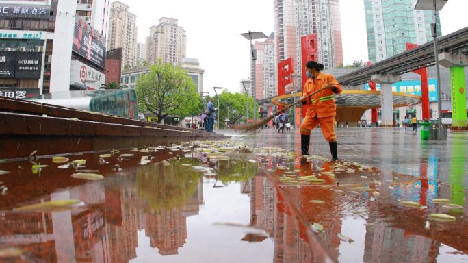 城市雨天