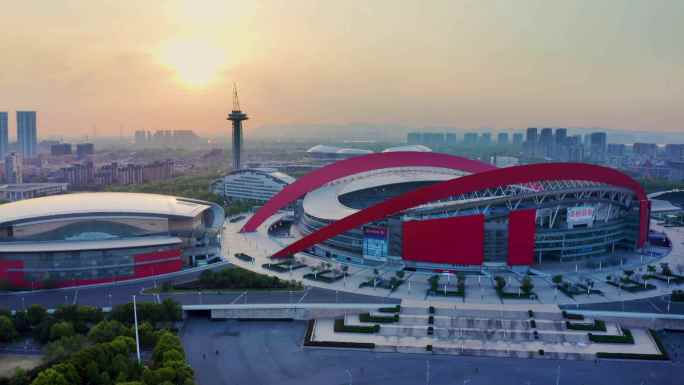 南京奥体中心体育馆4K航拍