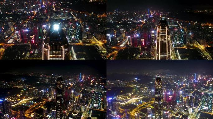 深圳平安大厦鸟瞰夜景