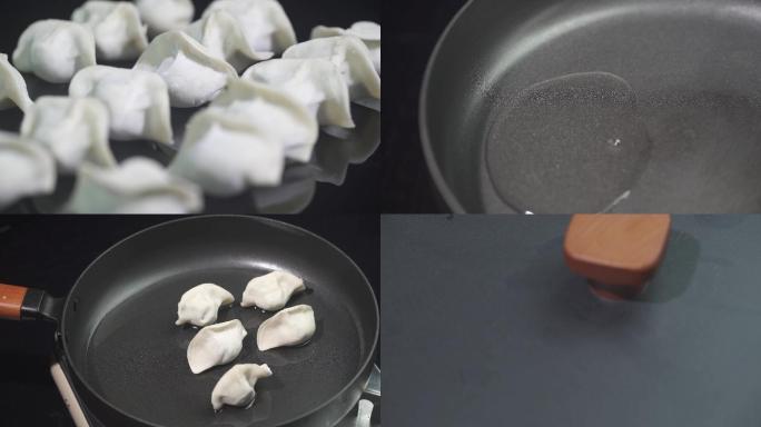 煎饺饺子制作过程4K高清素材