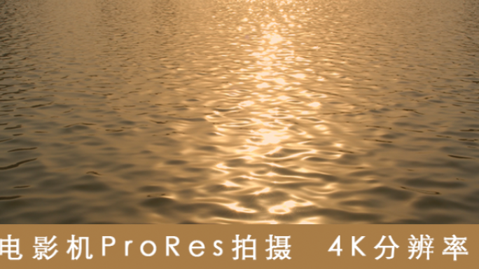 【原创】4k黄昏水面波光粼粼循环