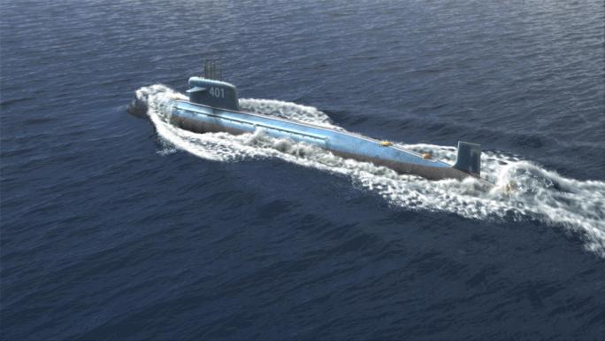 中国汉级核潜艇出水航行