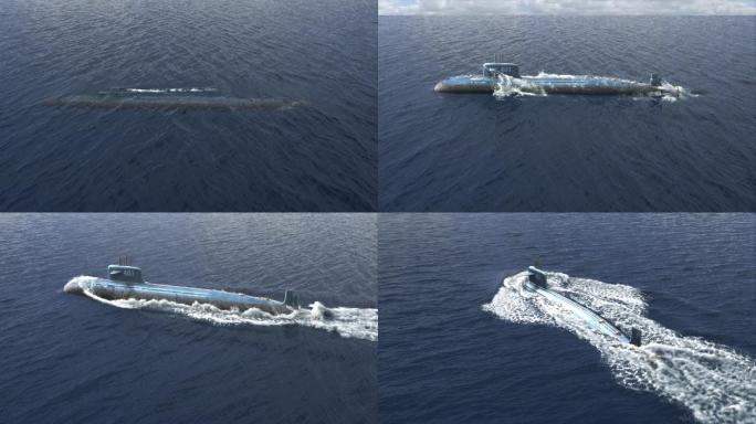 中国汉级核潜艇出水航行
