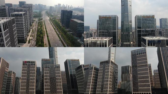 航拍汉峪金谷宣传片常用大气城市建筑素材