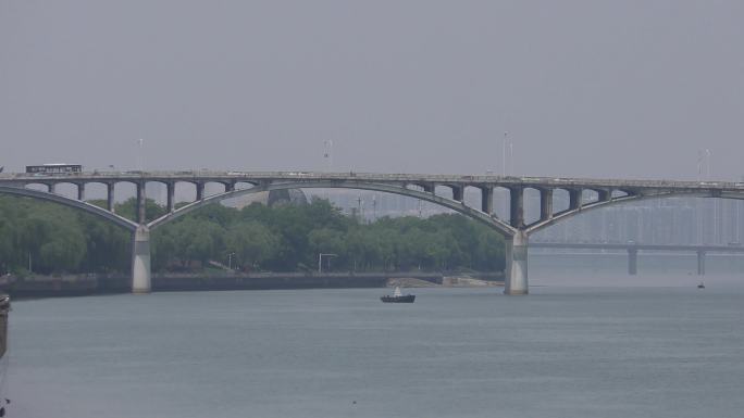 4K城市风光长沙湘江橘子洲大桥