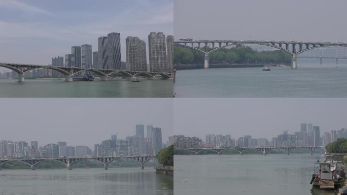 4K城市风光长沙湘江橘子洲大桥