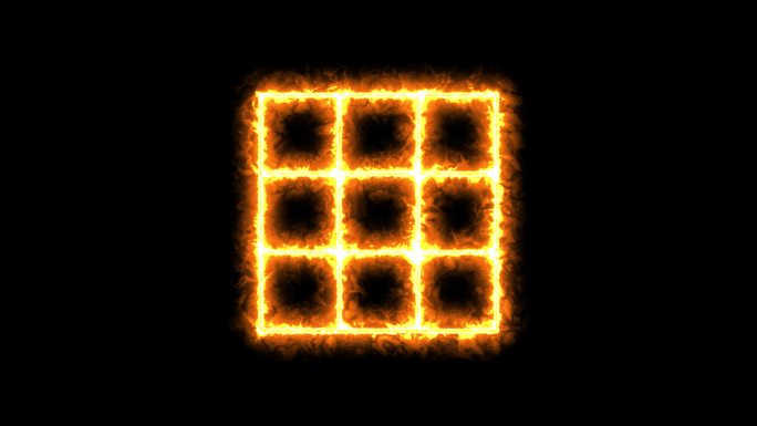 4K火焰光电描画田字格通道视频