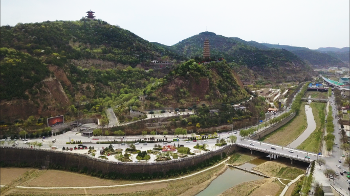 【4K】延安宝塔山清凉山航拍