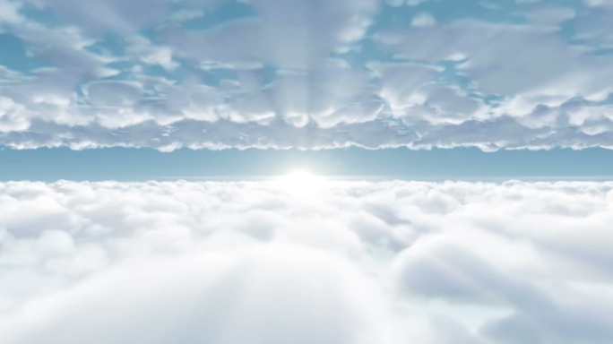 穿梭流动的白云动画