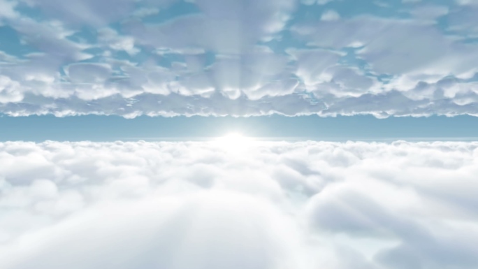 穿梭流动的白云动画