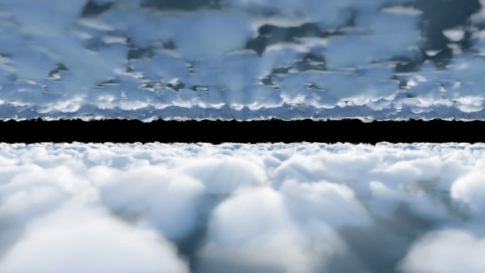穿梭流动的白云动画透明