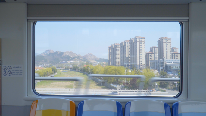 4K火车窗外风景-列车行驶窗外风光