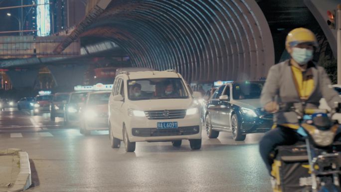 【4K】2020武汉中北路城市夜景车流