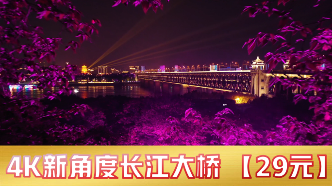 全新角度武汉长江大桥（夜景）