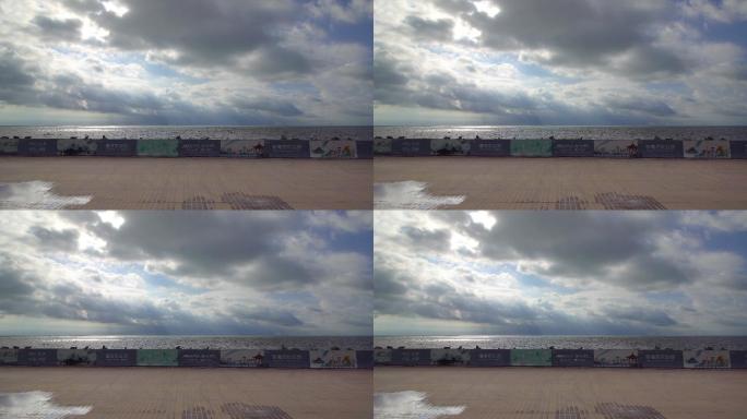 海口渡轮码头天空海面