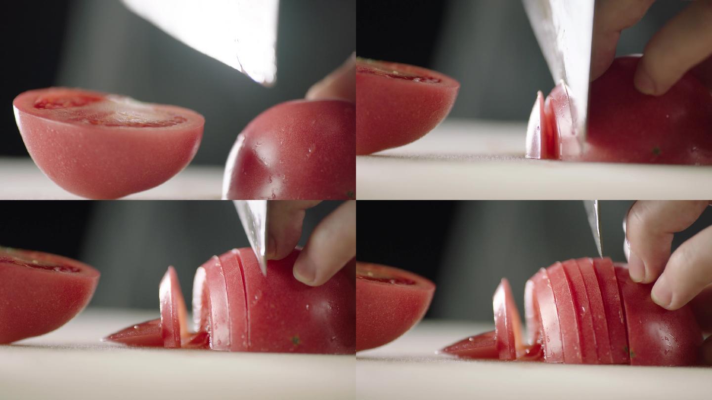 升格拍摄切西红柿