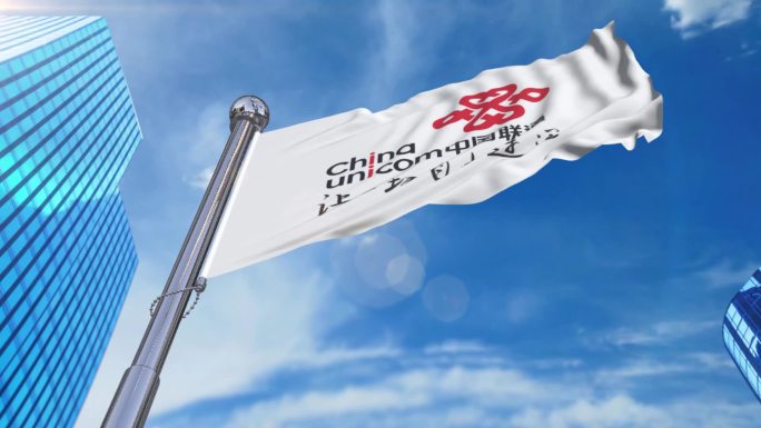 中国联通logo旗帜