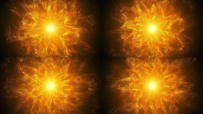 金色粒子花开led舞台背景