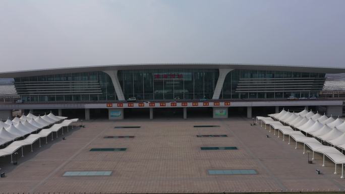 4K-原素材-天津滨海西站航拍
