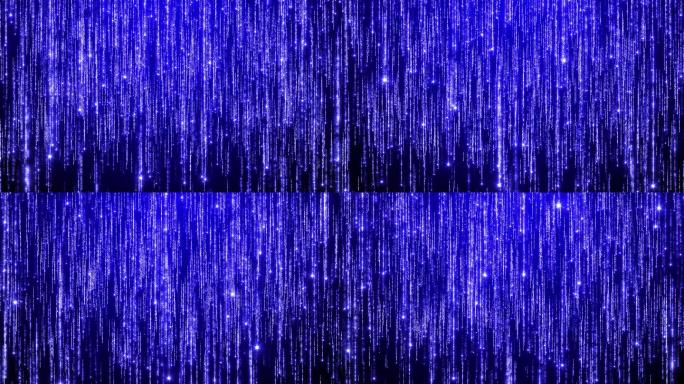 星光璀璨蓝色粒子雨大气led背景