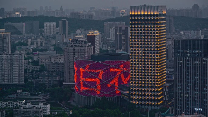 2020年武汉城市夕阳夜景