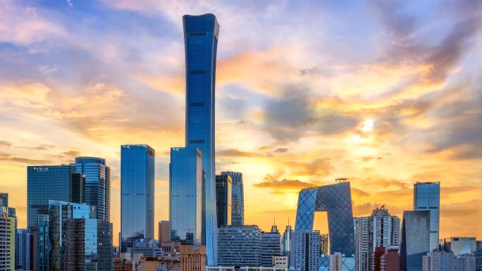 北京中国尊中信大厦国贸CBD夜景