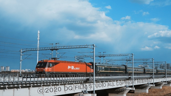 4K·实拍和谐号高铁动车火车