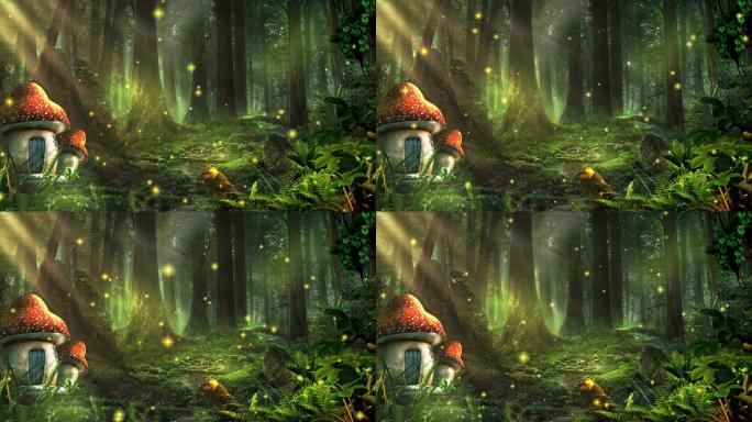4K童话森林梦幻背景循环