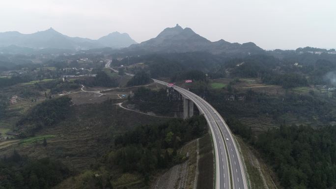 高速公路立交桥航拍空镜头4k素材