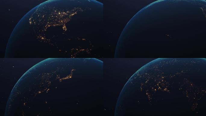 地球夜景无缝循环8