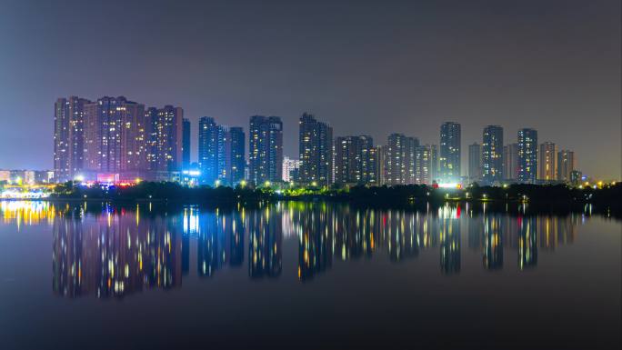 4k江边夜景