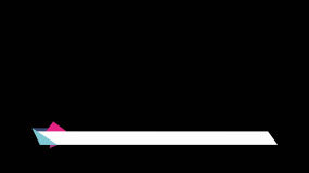 字幕条标题栏折纸风格带透明通道视频视频素材