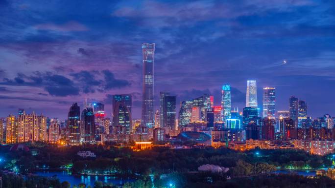 中国尊北京中国尊夜景国贸CBD夜景