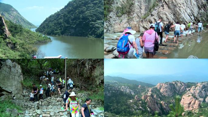 实拍素材(高山河水游玩）