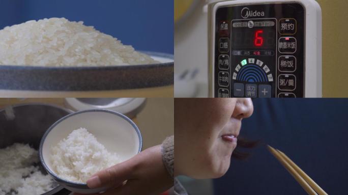 4K喷香米饭-大米饭-蒸米饭-吃米饭